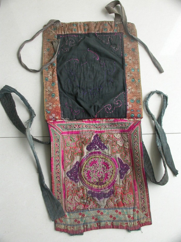 Chinese Dong Peoples old Embroidery baby carrier  