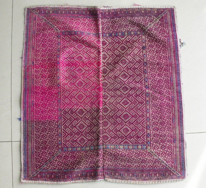 Chinese Minority Peoples old Hand Embroidery blanket  
