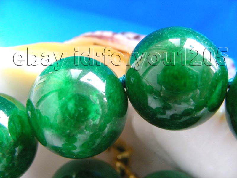 18 Genuine Natural 20mm Green Round Emerald Necklace  