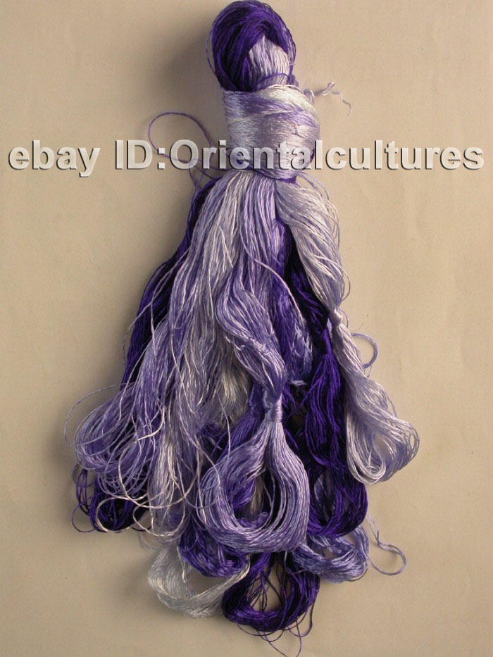 Chinese Natural Silk, Hand Dyed Embroidery Floss/Thread  